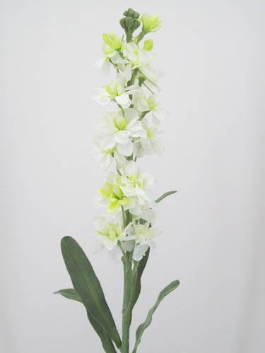 Artificial Stocks White Flowers 85cm S011 R2